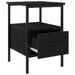 Dulap de noapte Stejar Negru 34 x 36 x 50 cm Lemn compozit - WALTI WALTI