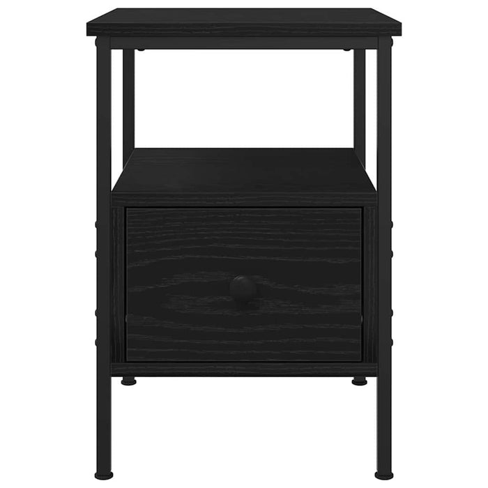 Dulap de noapte Stejar Negru 34 x 36 x 50 cm Lemn compozit - WALTI WALTI