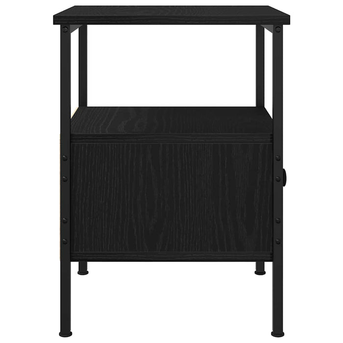 Dulap de noapte Stejar Negru 34 x 36 x 50 cm Lemn compozit - WALTI WALTI