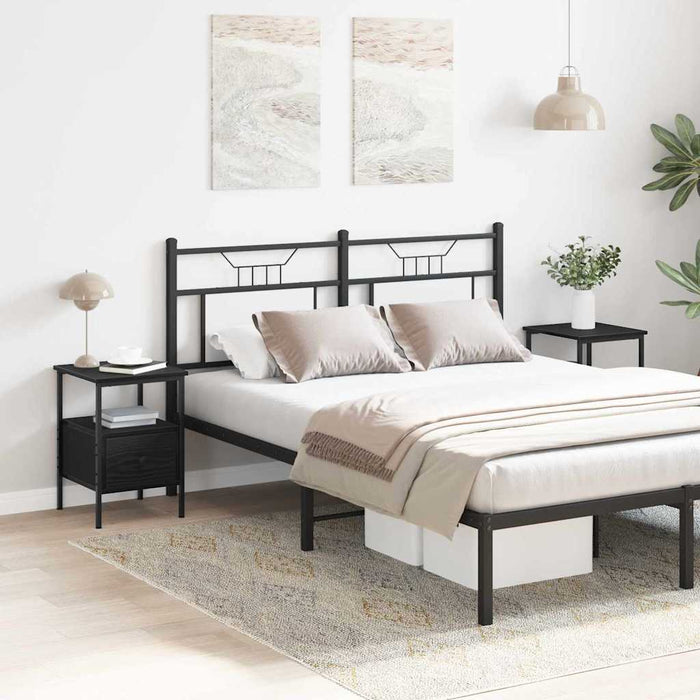 Dulap de noapte cu sertar 2 pcs Stejar Negru 34 x 36 x 50 cm - WALTI WALTI