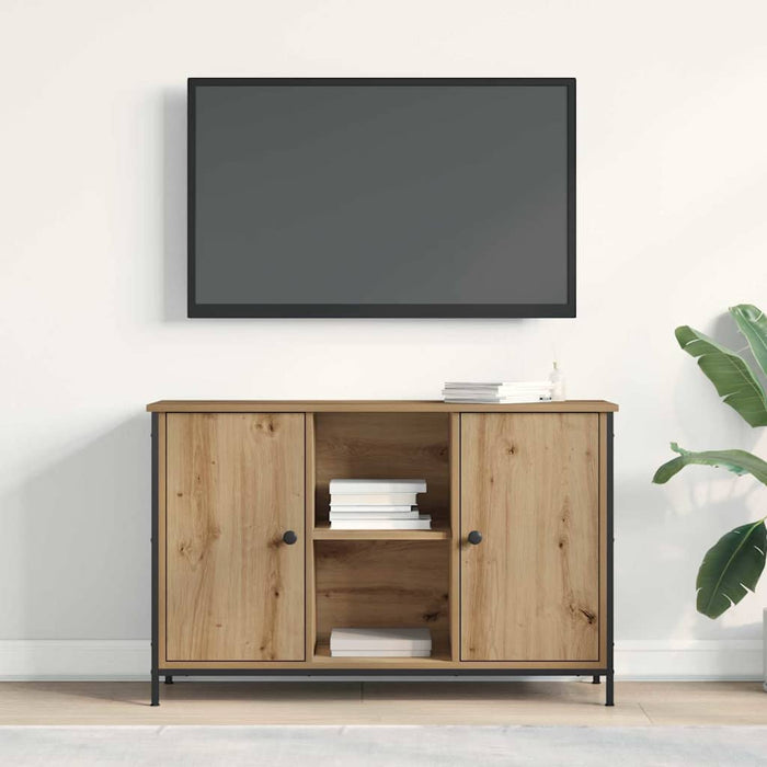 Cabinet TV stejar artizanal 101 x 35 x 65 cm Lemn compozit - WALTI WALTI