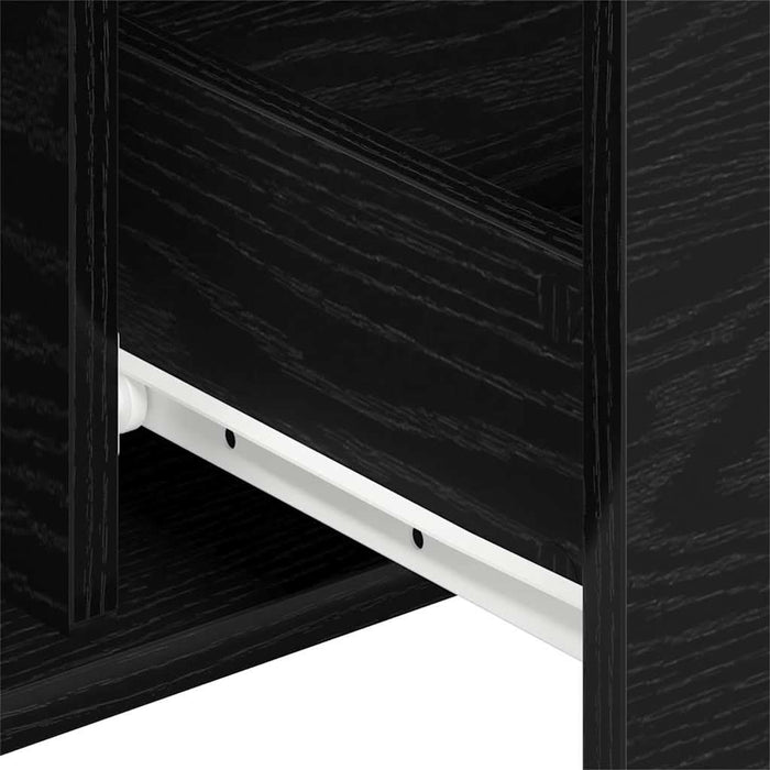 Bufet cu sertar Stejar negru 101.5 x 35 x 70 cm Lemn compozit - WALTI WALTI