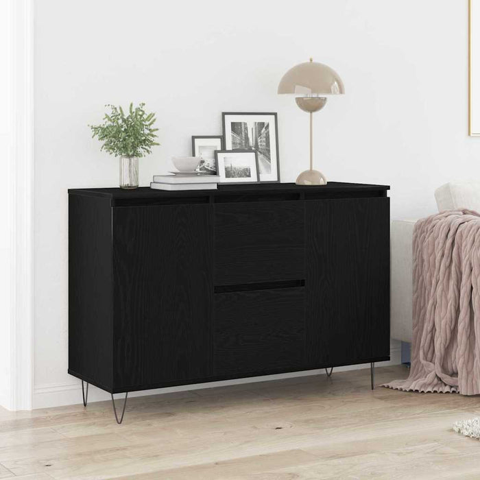 Bufet cu sertar Stejar negru 101.5 x 35 x 70 cm Lemn compozit - WALTI WALTI