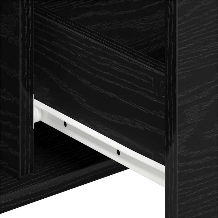 Bufet cu sertar Stejar negru 101.5 x 35 x 70 cm Lemn compozit - WALTI WALTI