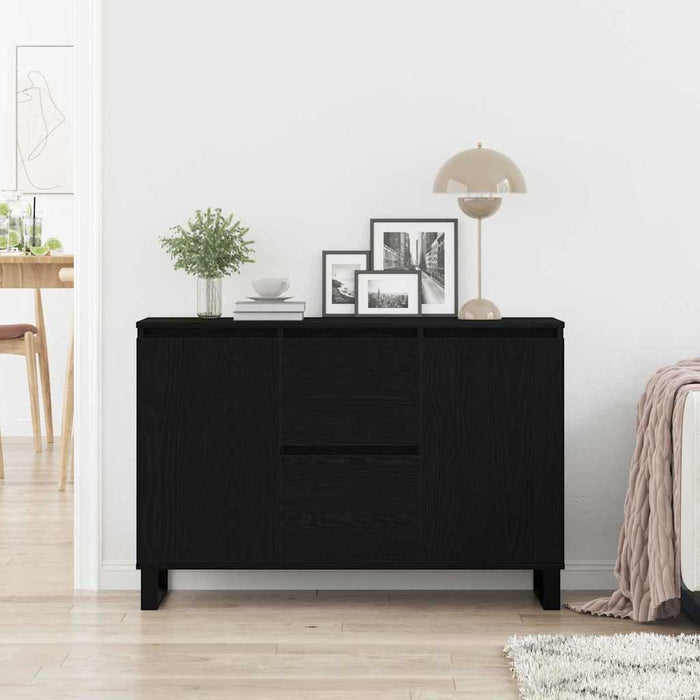 Bufet cu sertar Stejar negru 101.5 x 35 x 70 cm Lemn compozit - WALTI WALTI