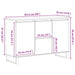 Bufet cu sertar Stejar negru 101.5 x 35 x 70 cm Lemn compozit - WALTI WALTI