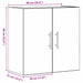 Dulap de perete Stejar negru 60 x 31 x 70 cm Lemn compozit - WALTI WALTI