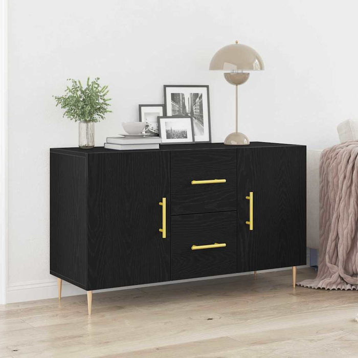 Bufet cu sertar Stejar negru 100 x 36 x 60 cm Lemn compozit - WALTI WALTI