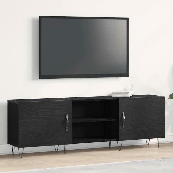 Cabinet TV Stejar negru 150 x 30 x 50 cm Lemn compozit - WALTI WALTI