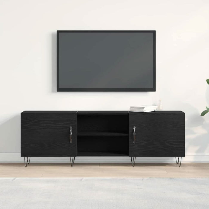 Cabinet TV Stejar negru 150 x 30 x 50 cm Lemn compozit - WALTI WALTI