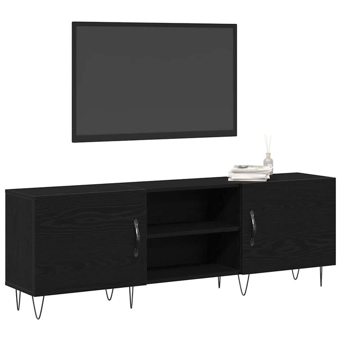 Cabinet TV Stejar negru 150 x 30 x 50 cm Lemn compozit - WALTI WALTI