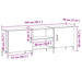 Cabinet TV Stejar negru 150 x 30 x 50 cm Lemn compozit - WALTI WALTI