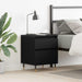 Dulap de noapte Stejar Negru 40 x 35 x 50 cm Lemn compozit - WALTI WALTI