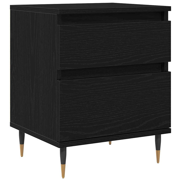 Dulap de noapte Stejar Negru 40 x 35 x 50 cm Lemn compozit - WALTI WALTI