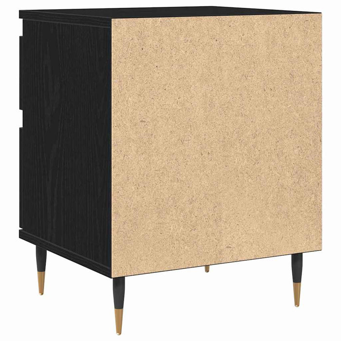 Dulap de noapte Stejar Negru 40 x 35 x 50 cm Lemn compozit - WALTI WALTI