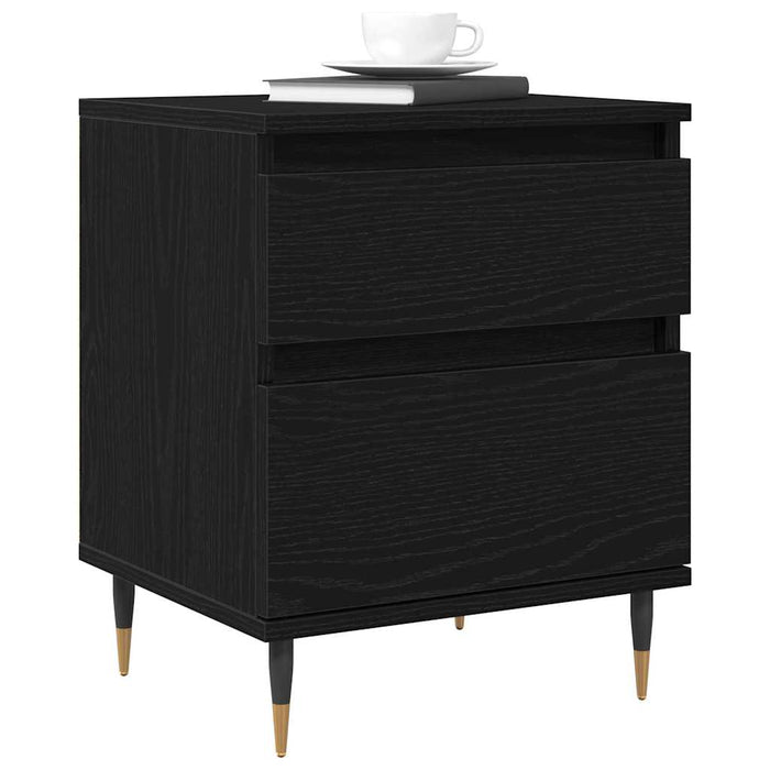 Dulap de noapte Stejar Negru 40 x 35 x 50 cm Lemn compozit - WALTI WALTI