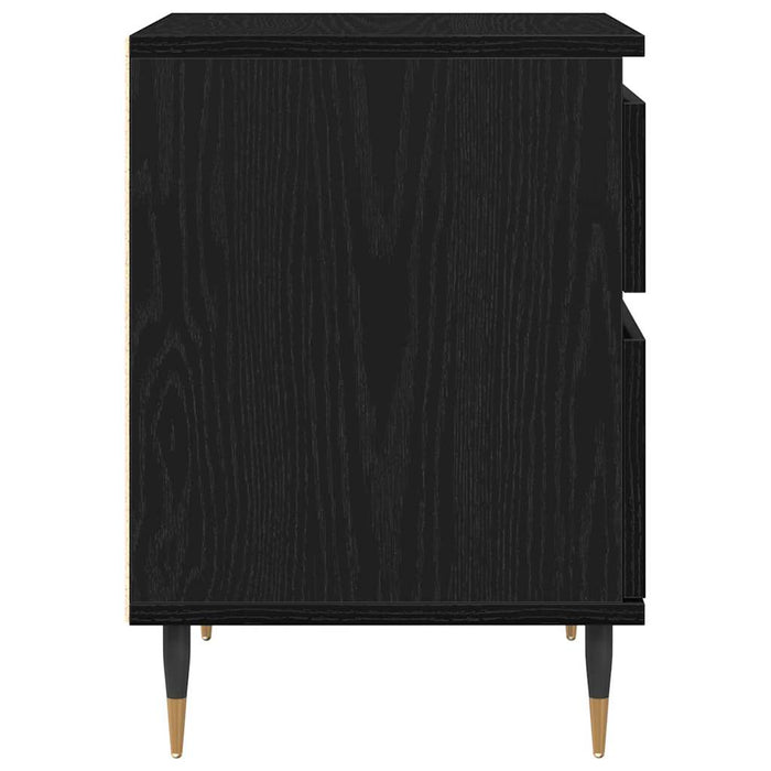 Dulap de noapte Stejar Negru 40 x 35 x 50 cm Lemn compozit - WALTI WALTI