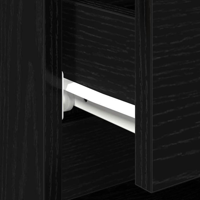 Dulap de noapte cu sertar 2 pcs Stejar Negru 40 x 35 x 50 cm - WALTI WALTI