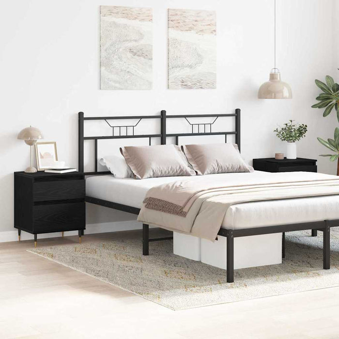 Dulap de noapte cu sertar 2 pcs Stejar Negru 40 x 35 x 50 cm - WALTI WALTI