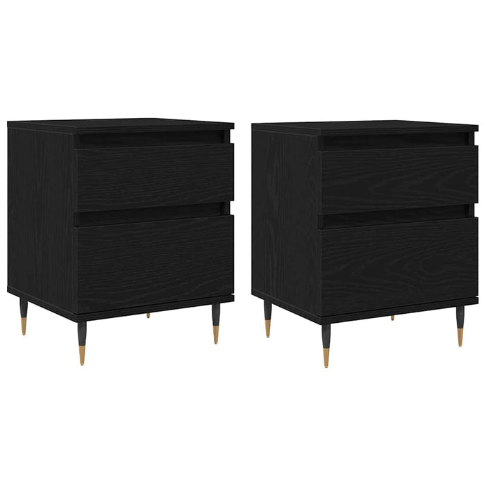 Dulap de noapte cu sertar 2 pcs Stejar Negru 40 x 35 x 50 cm - WALTI WALTI