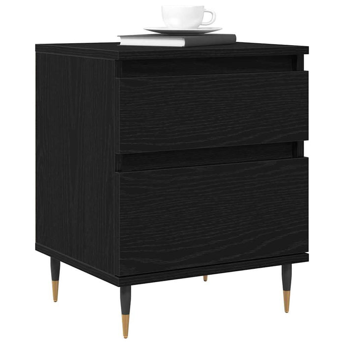 Dulap de noapte cu sertar 2 pcs Stejar Negru 40 x 35 x 50 cm - WALTI WALTI