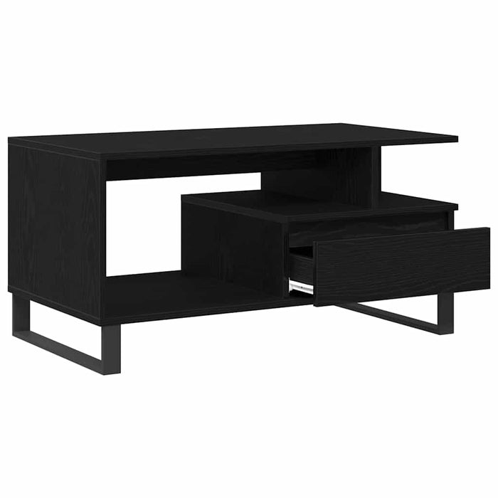 Masă de cafea Stejar Negru 90 x 49 x 45 cm Lemn compozit - WALTI WALTI
