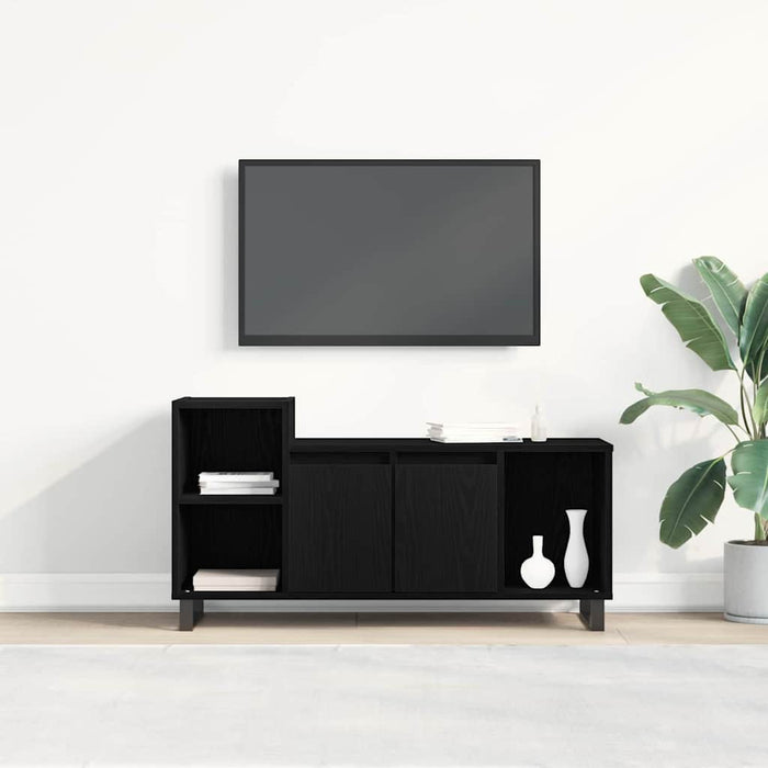 Set comodă TV Stejar Negru 100 x 35 x 55 cm Lemn compozit - WALTI WALTI