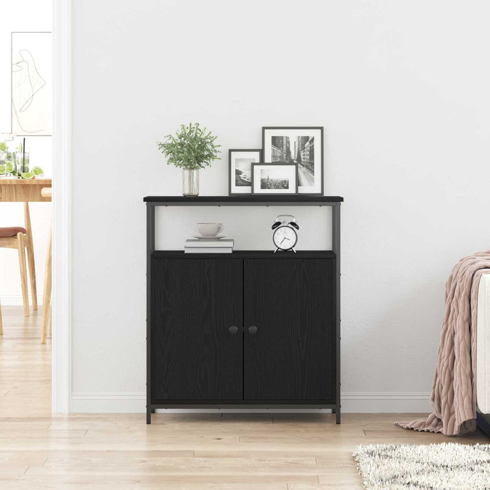 Bufet Stejar Negru 70 x 30 x 80 cm Lemn compozit - WALTI WALTI
