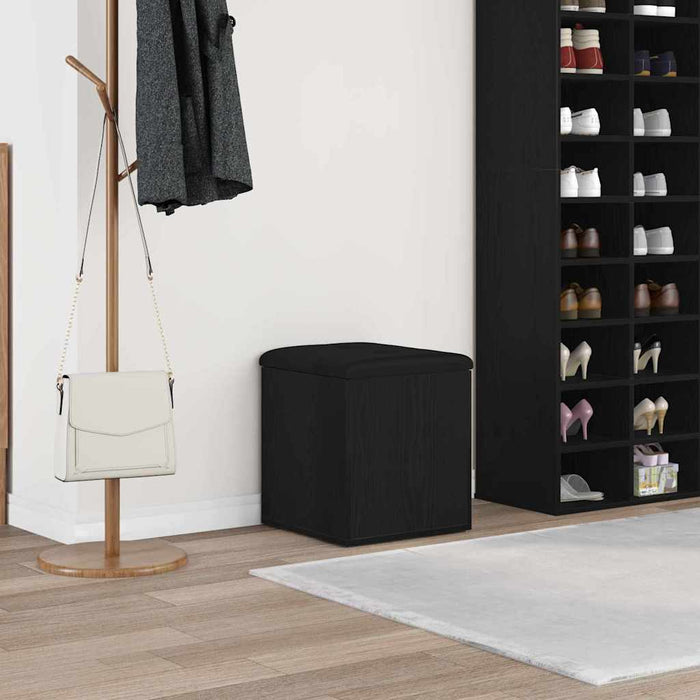 Bancă de depozitare Stejar negru 42 x 42 x 45 cm Lemn compozit - WALTI WALTI