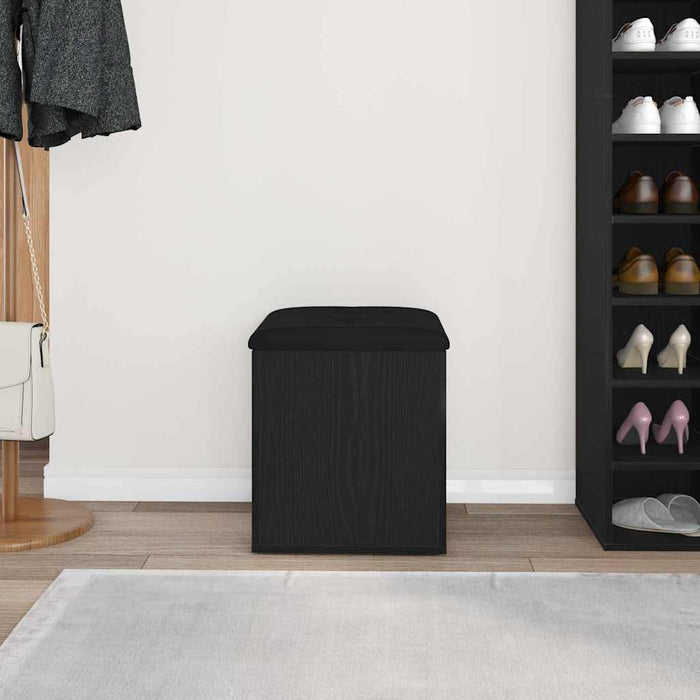 Bancă de depozitare Stejar negru 42 x 42 x 45 cm Lemn compozit - WALTI WALTI