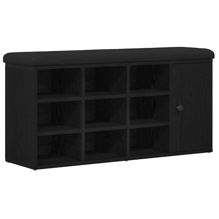 Bancă pentru pantofi Negru 100 x 30 x 48 cm Lemn compozit - WALTI WALTI