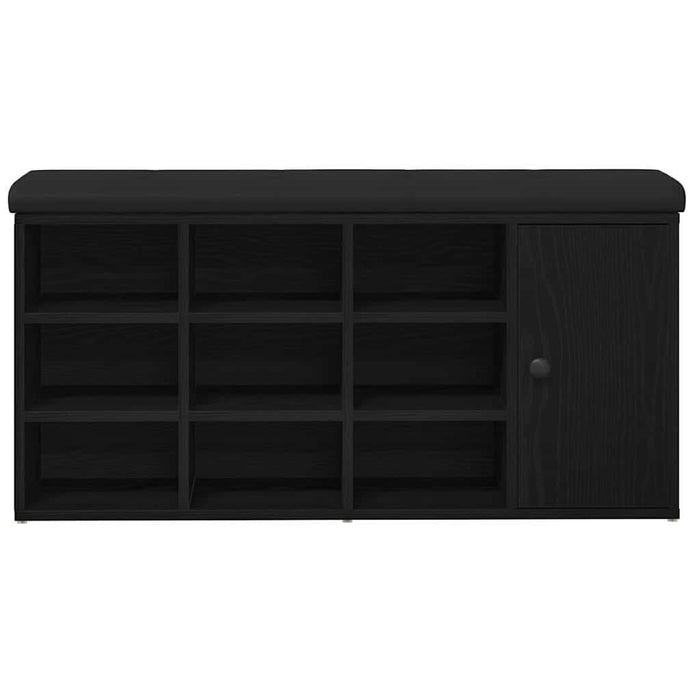 Bancă pentru pantofi Negru 100 x 30 x 48 cm Lemn compozit - WALTI WALTI
