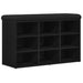 Bancă pentru pantofi Negru 80 x 30 x 48 cm Lemn compozit - WALTI WALTI