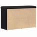 Bancă pentru pantofi Negru 80 x 30 x 48 cm Lemn compozit - WALTI WALTI