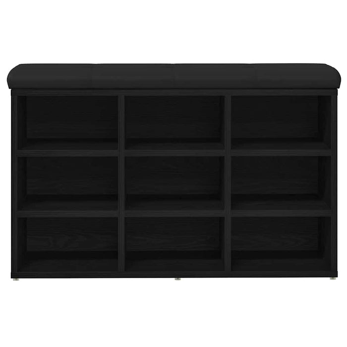Bancă pentru pantofi Negru 80 x 30 x 48 cm Lemn compozit - WALTI WALTI