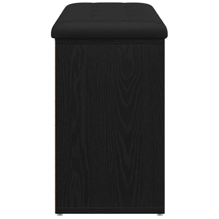 Bancă pentru pantofi Negru 80 x 30 x 48 cm Lemn compozit - WALTI WALTI