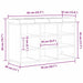 Bancă pentru pantofi Negru 80 x 30 x 48 cm Lemn compozit - WALTI WALTI