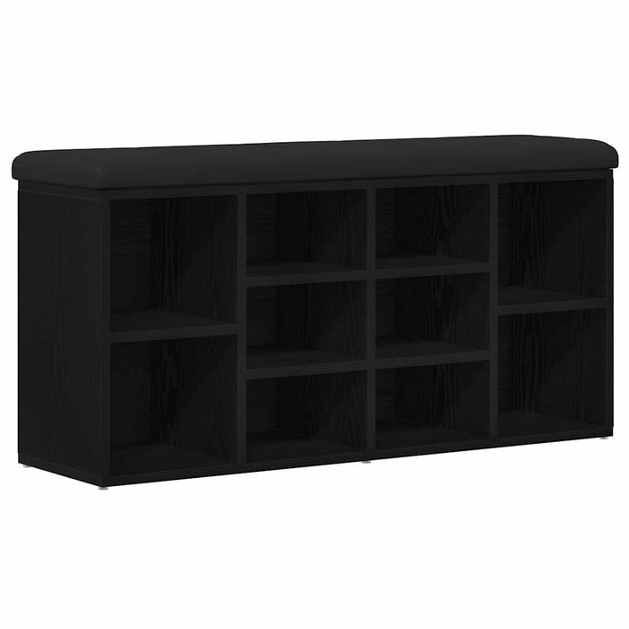 Bancă pentru pantofi Negru 100 x 30 x 48 cm Lemn compozit - WALTI WALTI
