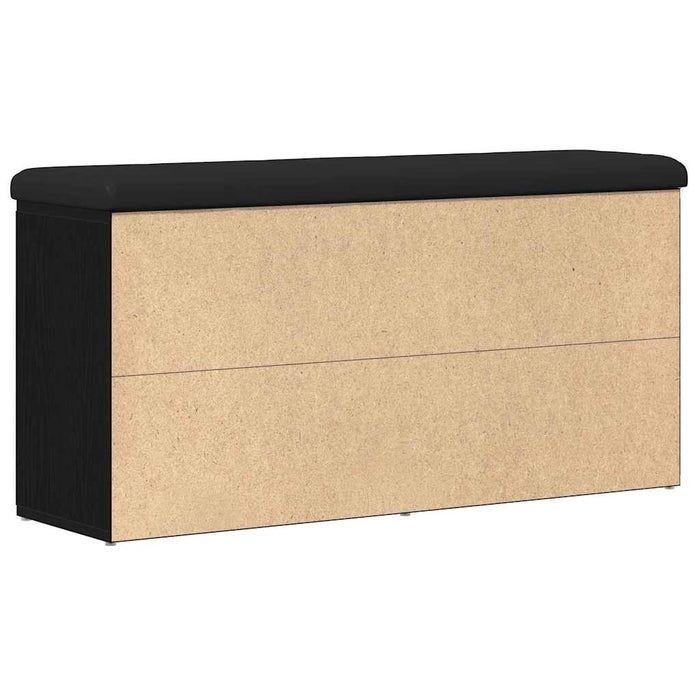 Bancă pentru pantofi Negru 100 x 30 x 48 cm Lemn compozit - WALTI WALTI