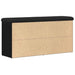 Bancă pentru pantofi Negru 100 x 30 x 48 cm Lemn compozit - WALTI WALTI