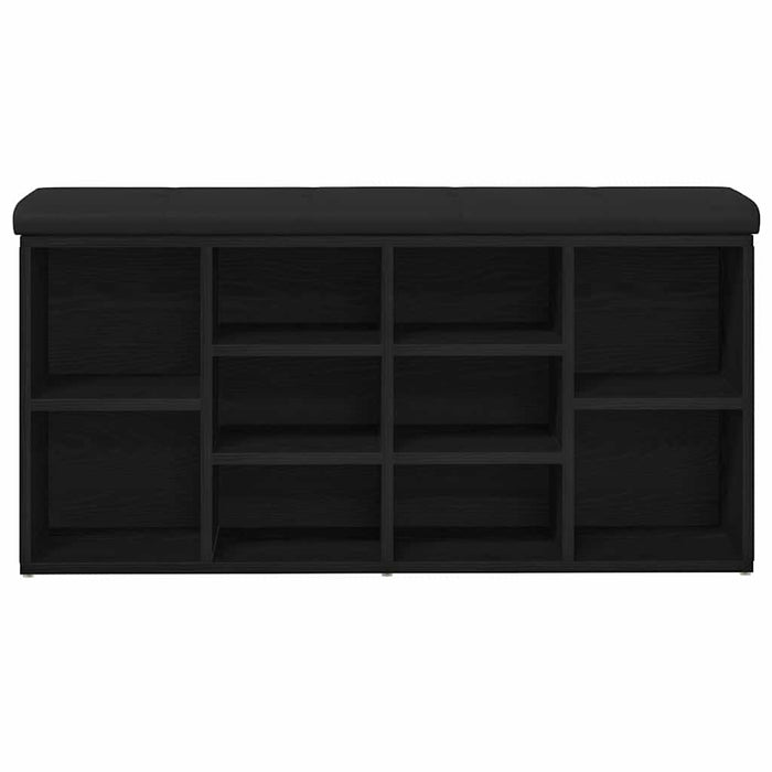Bancă pentru pantofi Negru 100 x 30 x 48 cm Lemn compozit - WALTI WALTI