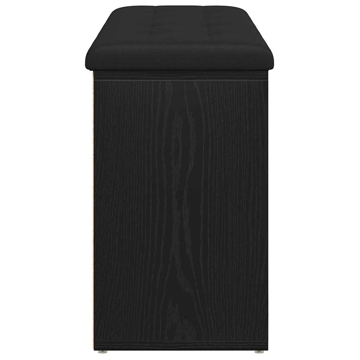 Bancă pentru pantofi Negru 100 x 30 x 48 cm Lemn compozit - WALTI WALTI