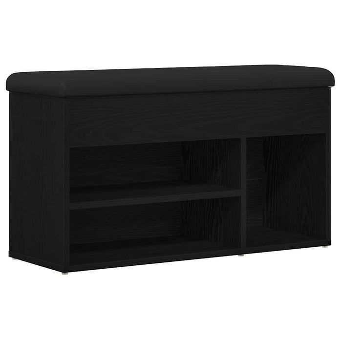 Bancă pentru pantofi Negru 80 x 30 x 45 cm Lemn compozit - WALTI WALTI