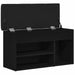 Bancă pentru pantofi Negru 80 x 30 x 45 cm Lemn compozit - WALTI WALTI