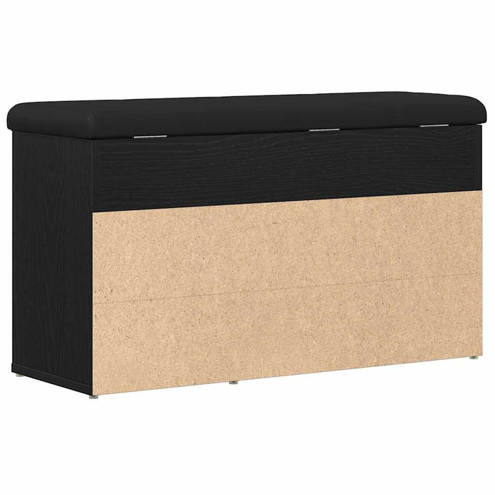 Bancă pentru pantofi Negru 80 x 30 x 45 cm Lemn compozit - WALTI WALTI