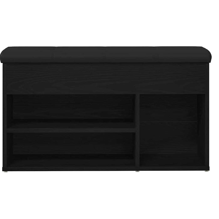 Bancă pentru pantofi Negru 80 x 30 x 45 cm Lemn compozit - WALTI WALTI