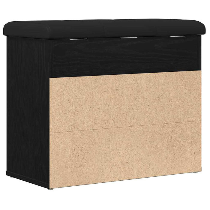 Bancă pentru pantofi Negru 60 x 30 x 48 cm Lemn compozit - WALTI WALTI