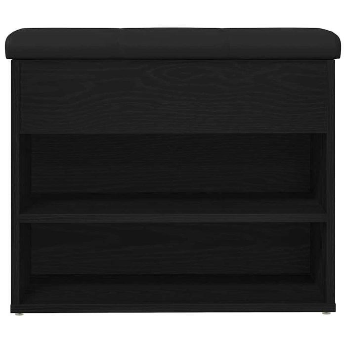 Bancă pentru pantofi Negru 60 x 30 x 48 cm Lemn compozit - WALTI WALTI