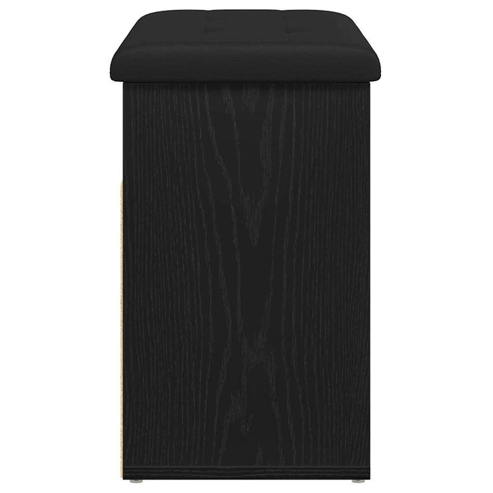 Bancă pentru pantofi Negru 60 x 30 x 48 cm Lemn compozit - WALTI WALTI