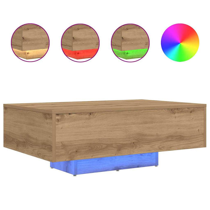 Masă de cafea Stejar Artizanal 85 x 55 x 31 cm Lemn compozit - WALTI WALTI